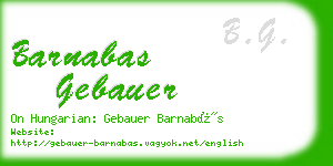 barnabas gebauer business card